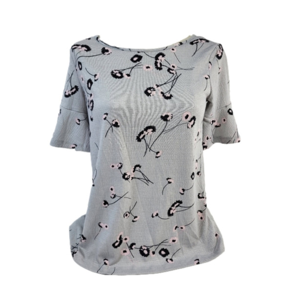 Jessica Simpson Short Sleeve Floral Blouse - Picture 1 of 8
